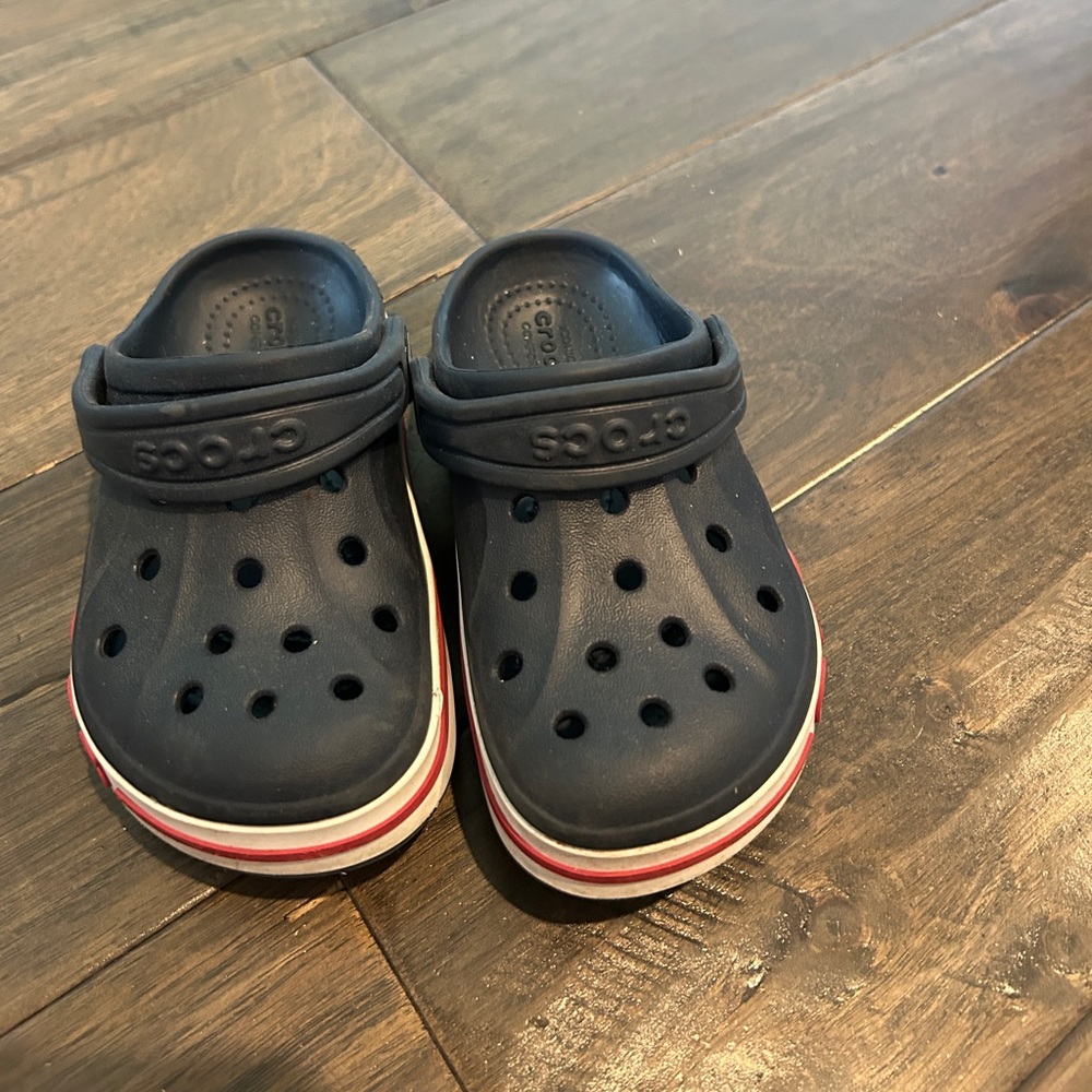 CROCS Blue and Red Water Shoes with Perforated Design